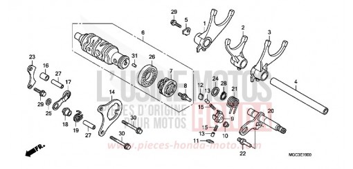 BARILLET DE SELECTION/FOURCHETTE DE SELECTION CB1100AD de 2013